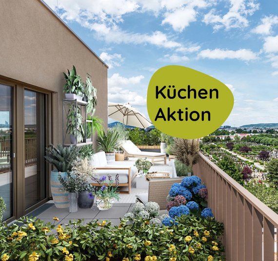 Ansicht: Green Eastside | Sommeraktion: Wohnung kaufen und bis zu EUR 31.000 Küchen-Zuschuss erhalten